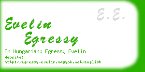 evelin egressy business card